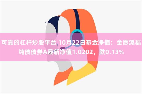 可靠的杠杆炒股平台 10月22日基金净值：金鹰添福纯债债券A最新净值1.0202，跌0.13%