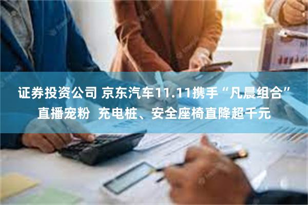 证券投资公司 京东汽车11.11携手“凡晨组合”直播宠粉  充电桩、安全座椅直降超千元