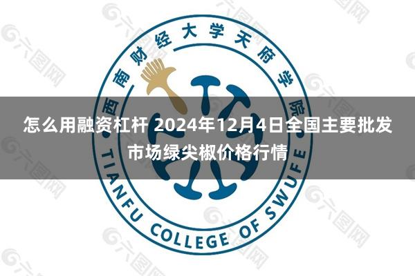 怎么用融资杠杆 2024年12月4日全国主要批发市场绿尖椒价格行情